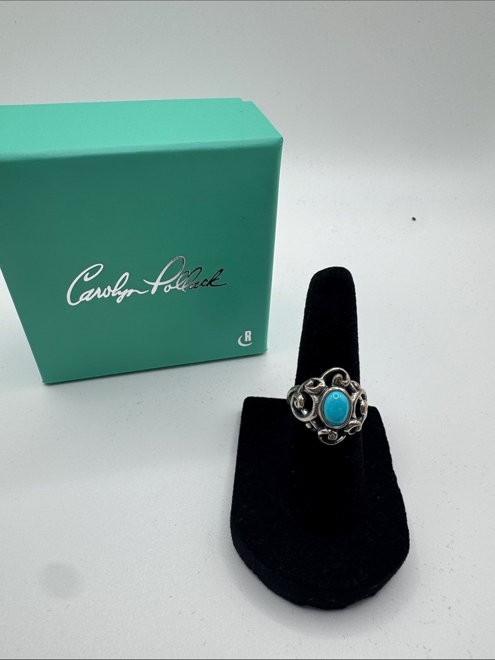 Carolyn Pollack Turquoise Stone Sterling Silver Ring - Blue